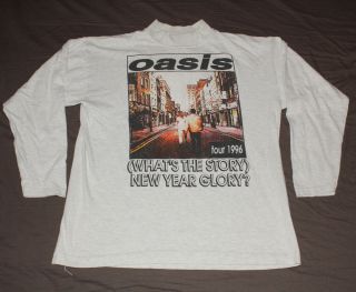 Ultra Rare Grail Vtg Oasis 1996 Tour T Shirt Concert Brit Pop Rock M/l Authentic