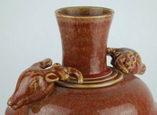 Rare China antique Flambé Glaze sang de boeuf vase Qing mark circa1900s 8
