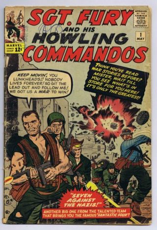 Sgt Fury And His Howling Commandos 1 Vintage 1963 Marvel Comics