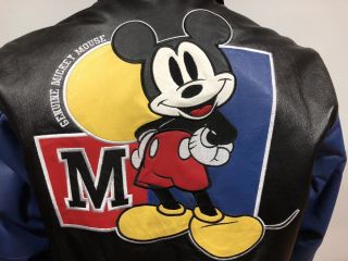 Vintage Walt Disney 28 Mickey Mouse Leather Jacket Mens Sz Medium RARE 7