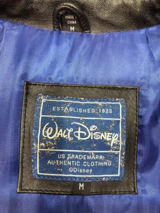 Vintage Walt Disney 28 Mickey Mouse Leather Jacket Mens Sz Medium RARE 8