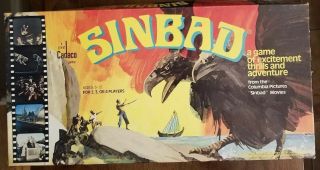 Vintage Rare 1978 Sinbad Board Game Complete Cadaco Harryhausen Board