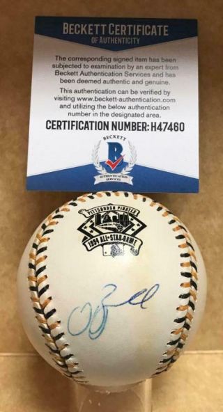 Jeff Bagwell Astros Signed Vintage 1994 All Star Baseball Beckett H47460