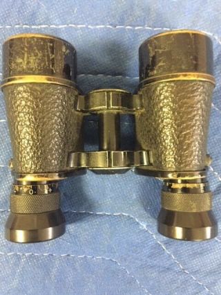 Vintage Carl Zeiss Jena Turex 6x21 Field Binoculars With Case 3