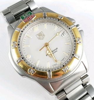 Vintage Mens Tag Heuer Professional 200m Stainless & Gold Watch 995.  706k