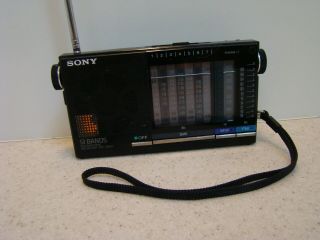 Vintage Sony Icf - 4920 9 Band Portable Radio Sw/am/fm Well Fast Ship