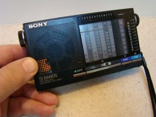 Vintage Sony ICF - 4920 9 Band portable radio SW/AM/FM Well Fast Ship 2