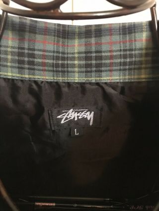 Rare Vintage 90’s Stussy Men ' s Light Spring/Fall Jacket - L - Plaid Full Zipper 4