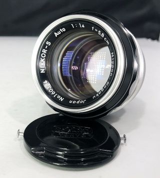 Rare 5.  8cm F1.  4 Nikkor S For The First (1959) Nikon F Camera