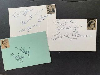 Sunset Blvd Vintage Signed Cast - Gloria Swanson,  William Holden,  Nancy Olson