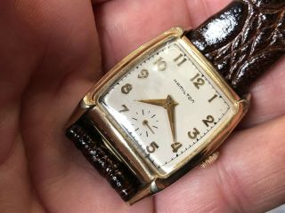 Vintage Hamilton men ' s wristwatch Craig 747 gold filled mid century 50 ' s 7