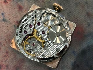 Vintage Hamilton men ' s wristwatch Craig 747 gold filled mid century 50 ' s 8
