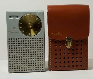 VINTAGE Regency TR - 1 Transistor Radio w/ Leather Case Exceptional 2