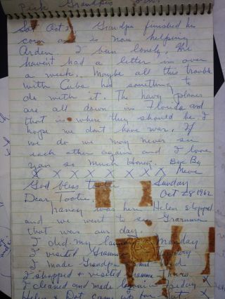 Vintage PERSONAL Handwritten DIARY & LETTERS Alma NY Singapore SAD & LOVELY 6