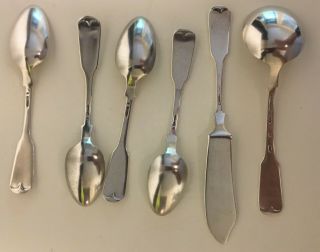 International 5 Spoons and Master Butter Knife,  Sterling Indian Head Hallmark 3