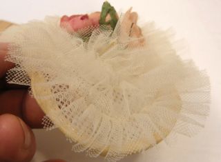 VINTAGE 1950 ' S TULLE & FLOWER HAT FOR MADAME ALEXANDER CISSY DOLL OR MISS REVLON 8