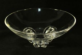 Vintage Mid Century Modern Steuben Crystal Bowl Signed On Bottom