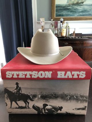 Stetson Open Road Rancher Hat 4x Beaver Vintage Cattleman Crown Tan 6 7/8 W/ Box