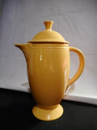 Vintage Homer Laughlin Fiesta Yellow Coffee Pot With Lid