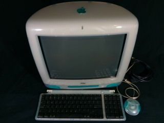 Vintage Apple iMac G3 M5521 1999 Blueberry Blue Mac OS X Complete System 6