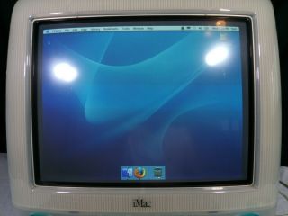 Vintage Apple iMac G3 M5521 1999 Blueberry Blue Mac OS X Complete System 7