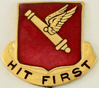 488th Field Artillery Battalion Crest Di/dui Pinback
