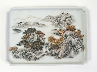 Fine 20th Century Chinese Porcelain Enamelled Tray