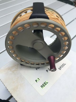 Waterwork Lamson Purist P1 Vintage Fly Reel with Spring & Pawl Drag & 3 WTF Line 2