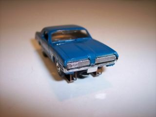 Vintage 1960s Aurora Thunderjet 1389 Blue 1967 Mercury Cougar T - Jet HO Slot Car 5