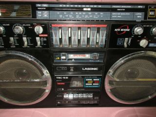 Vintage Lasonic TRC931 Radio Headphone Jack Dual Cassette Boombox 3