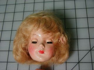 Vintage Mary Hoyer 14 Inch Hard Plastic Doll Blond Mohair TLC 3