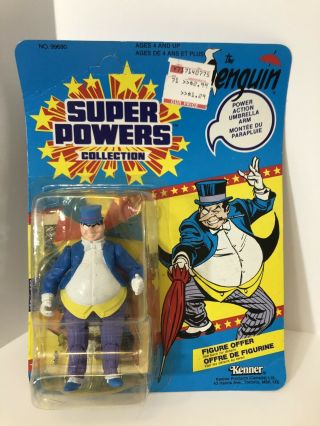 Vtg ’84 Kenner Dc Powers The Penguin Figure Moc French Canadian