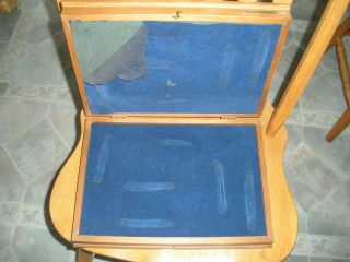 Vintage Case Xx Blue Scroll Wood / Wooden Box