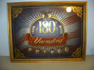 Vintage Yuengling Beer Sign Mirror America’s Oldest Brewery 180th Anniversary