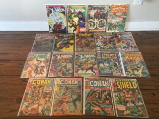 Rare Marvel Silver Bronze Age Comics Keys X - Men 141,  142 Fantastic Four Conan