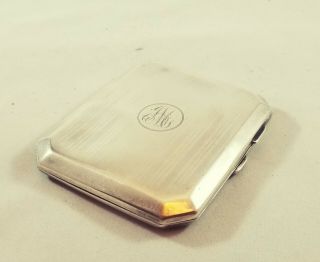 Handsome English Sterling Silver Cigarette Case - 1922 F.  H.  Adams & Co.