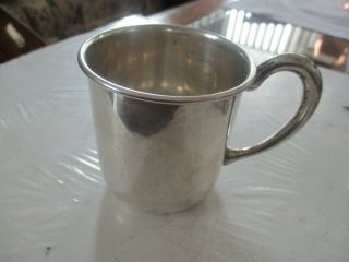 ANTIQUE STERLING SILVER CUP WITH HANDLE (66.  5 GRAMS) 2