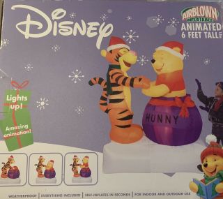 Rare Gemmy Christmas Airblown Inflatable Winnie The Pooh Animated