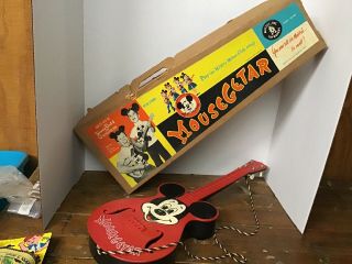 Vintage Jimmie Dodd Mousegetar Mickey Mouse Mouseketeer Guitar Mattel Toymakers
