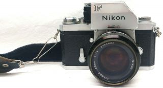 Vintage Nikon F Camera W/ Nikkor 50mm 1:14 Lens