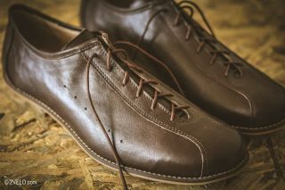 Classic Road Cycling Shoes,  Natural Leather,  Handmade,  Vintage Style