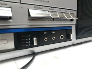 Portable 8 Track Tape Player AM FM Cassette JC Penney Vintage Boombox AC/DC 7