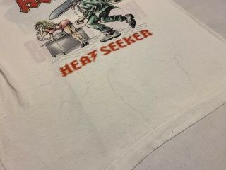 Vintage 1988 AC/DC Heat Seeker Tour Shirt 50/50 WORN OUT,  THIN L 6