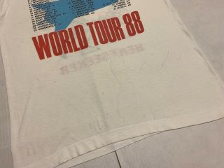 Vintage 1988 AC/DC Heat Seeker Tour Shirt 50/50 WORN OUT,  THIN L 8
