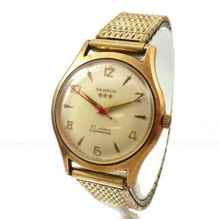 Vintage Benrus Gold Plated Automatic Men 