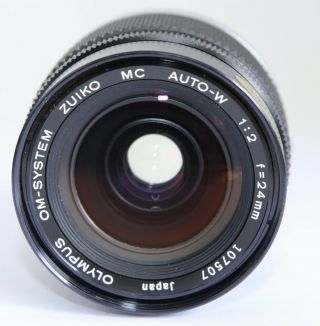 OLYMPUS ZUIKO MC AUTO - W 24/2 24mm f2 LENS RARE HOOD FOR OM OM - 2 OM3 OM4 TI 7