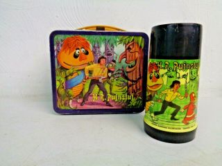 1970 Vintage Aladdin H.  R.  Hr Pufnstuf Metal Lunchbox W Thermos