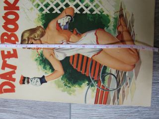 Vintage Bill Randall ' s 1955 Date Book Pin Up Girl Calendar Liquor Advertising Ad 6