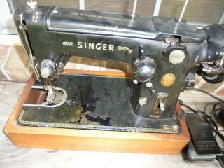 Vintage 1954 Singer Model 306K Sewing Machine All Metal Pedal ACCESSORIES MORE 2