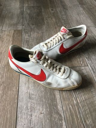 True Vintage 1982 Nike Red White Blue Low Sneakers Men Size 10